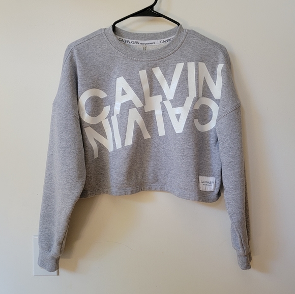 Calvin Klein Crop Sweatshirt, XS!! - Picture 2 of 6